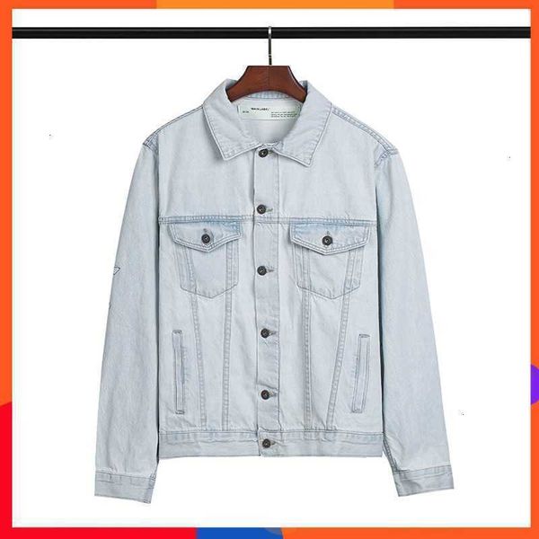 

men's jacket offs styles style 3d three-dimensional hand-painted building block arrow overlapping letter washed denim, Black;brown