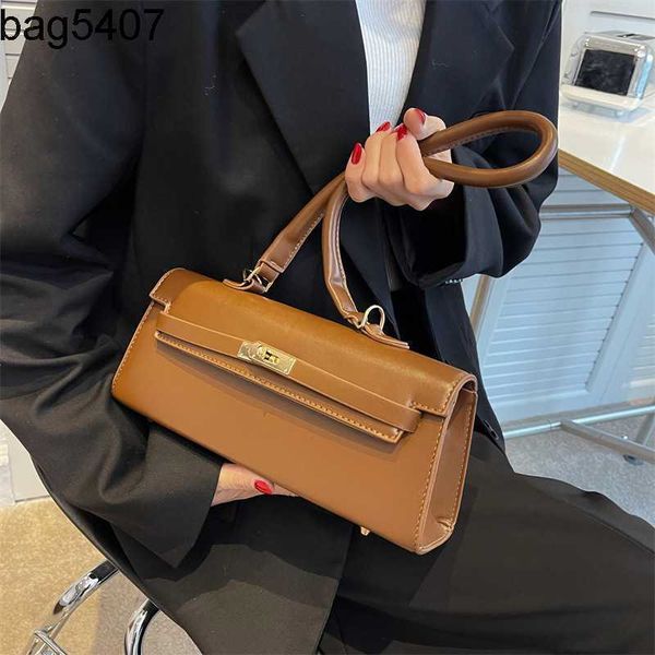

design bag shop 80% wholesale and retail fashionable single shoulder women's lock buckle solid pu leather armpit texture trend women 