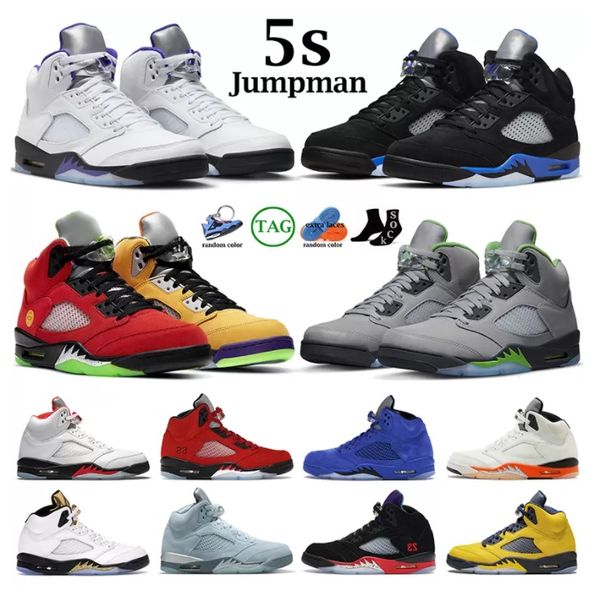 

jumpman 5 basketball shoes men 5s green bean dark concord racer blue raging bull red jade horizon unc stealth easter mens trainers sports sn