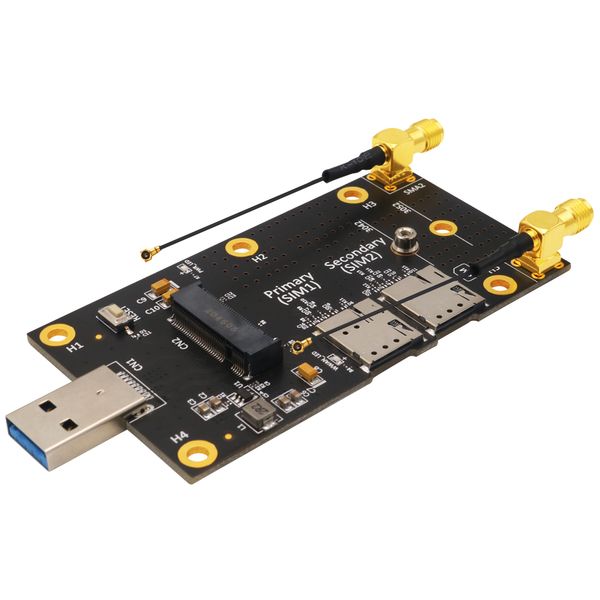 

usb 3.0 riser card dual nano cable slm slot 2 antenna 5g 4g lte modem adapter