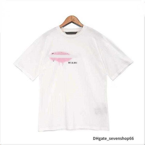 

luxury classic men's t shirts t shirt palms palmangel city designer limited inkjet graffiti letter printing men's womens fashion s, White;black