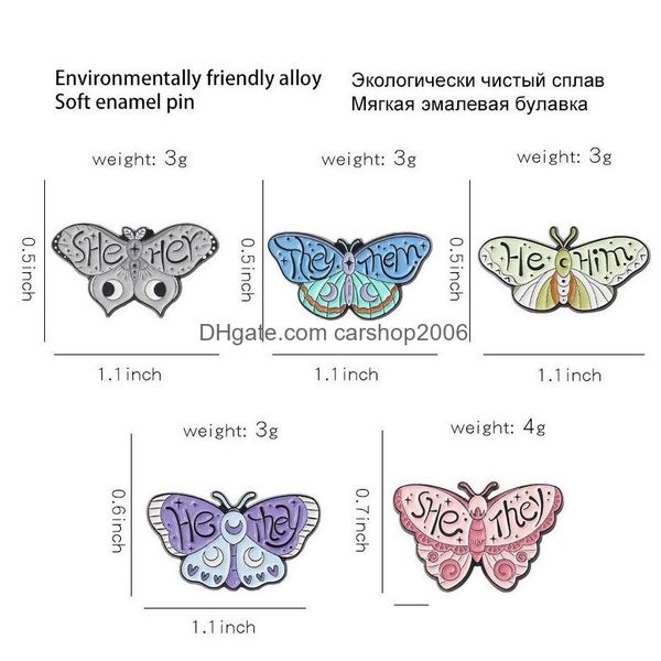 

pins brooches insect series alloy brooch set cute pink butterfly enamel pins creative animal brooches 5pcs paint for girls denim sh dh6rq, Gray