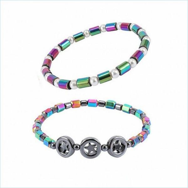 

anklets slimming anklet bracelet magnetic therapy colorf gallstone hematite chain stimating acupoints slim fat 1559 d3 drop d dhgarden dhjtt, Red;blue