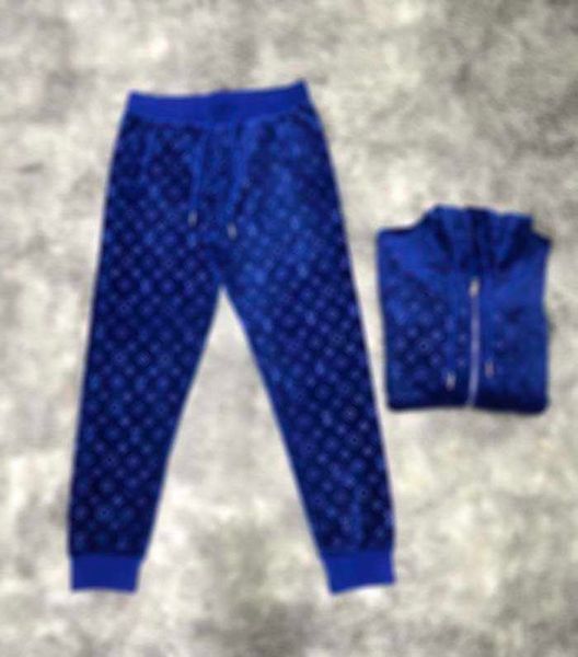 

mens designers tracksuits french autumn winter fashion velvet letter tracksuit mens designer high-quality windbreaker breathable zipper blue, Gray