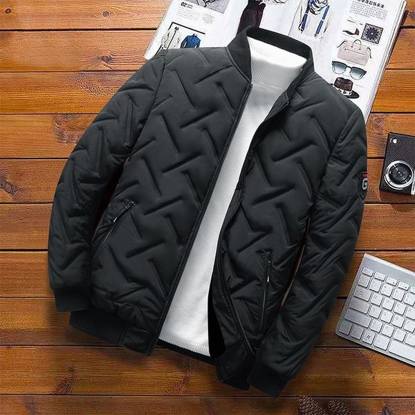 

men's jackets bomber for thicken cotton padded quilted baseball warm coat street fashion plus size xxxl 221128, Black;brown