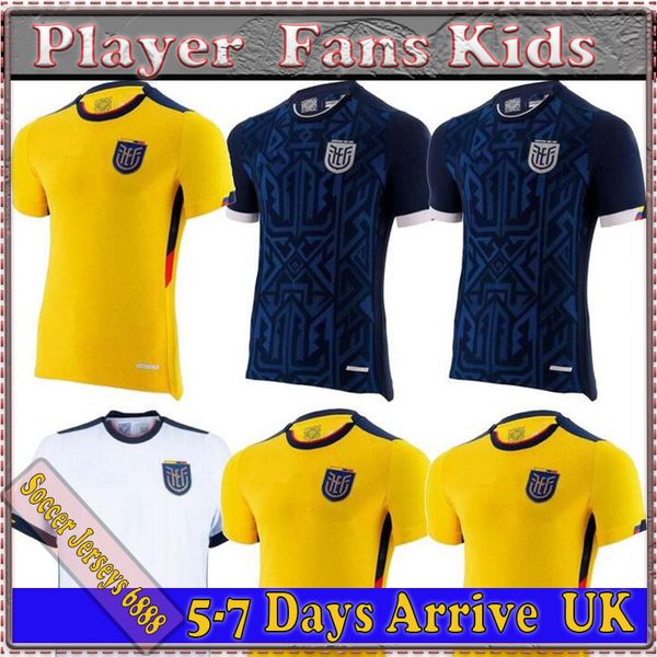 

ecuador soccer jerseys 2022 al khor caicedo valencia pervis estupinan home away third j. cifuentes gonzalo plata michael estrada football sh, Black;yellow