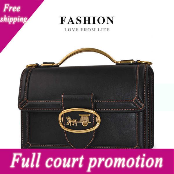 

luxury designer bags hong kong it2022 contrast organ women's bag versatile hatton small square crossbody portable metal handle