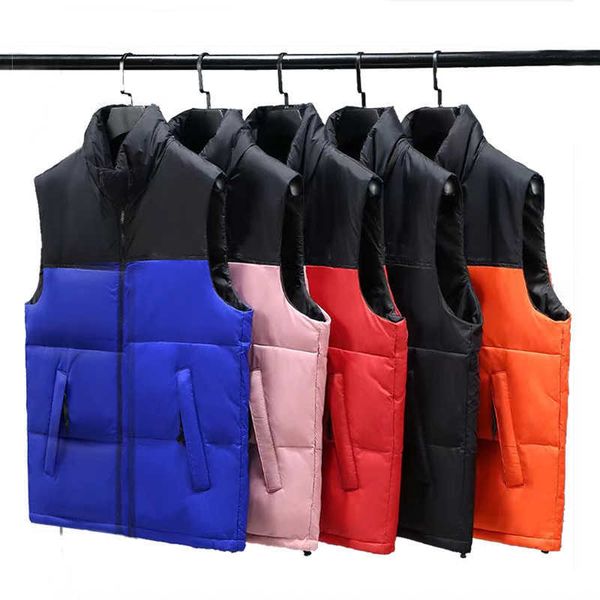 

men's vests 21st century europe and america autumn winter down cotton vest men women thickened warm cold plus size couple jacket, Black;white