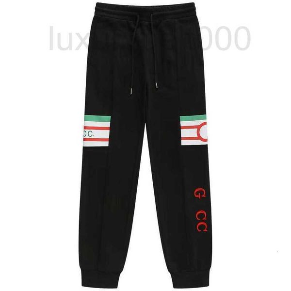

men's pants designer different market high version gu gujia patchwork leggings for men and women's same large versatile cotton tro, Black