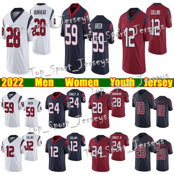 

10 davis mills 24 derek stingley jr. football jersey tavierre thomas nico collins jimmy morrissey kenyon green jalen camp roy lopez john met, Black;red