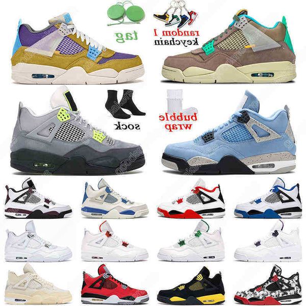 

basketball shoes men trainer black cat university blue white oreo pure money jogging 4 neon mens