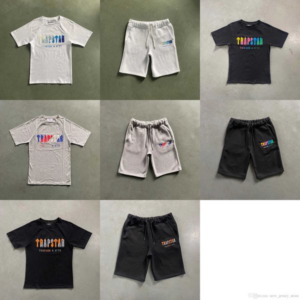 

22ss summer trapstar man designers clothes mens women short t shirts tracksuit mens tees or shorts sport t-shirt high street hip hop, White;black
