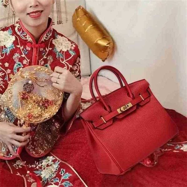 

handbags birkins crossbody bags bag women's 2022 high-capacity wedding platinum small red bridal portable messenger 4jhv