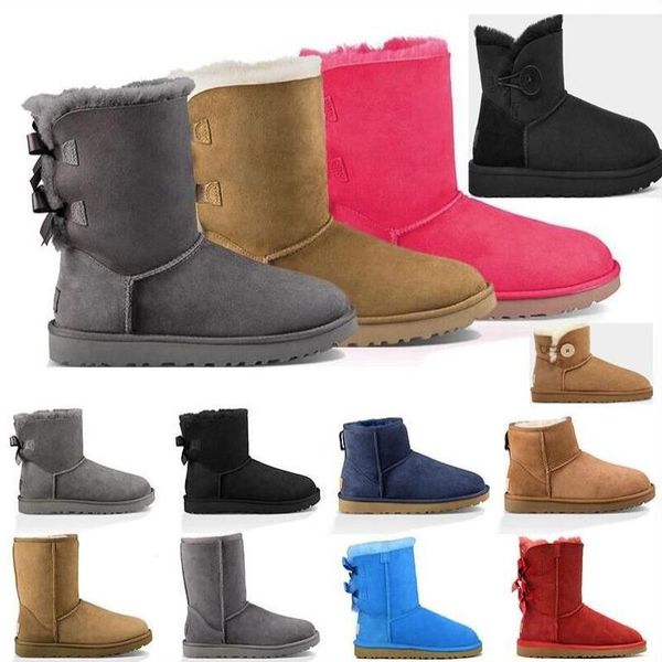 

women dress shoes snow boots ankle bowtie short mini australia classic knee tall winter designer bailey bow black grey chestnut red wgg qvkf