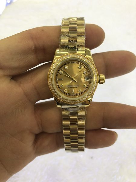 

2023 ma'am watch designer movement watches automatic mechanical watches26 31mm full stainless steel luminous waterproof women wristwatc, Slivery;brown