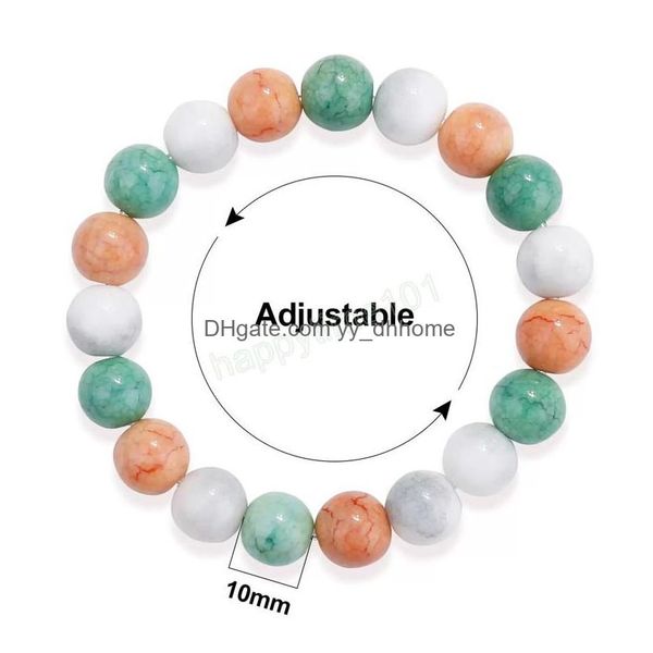 

charm bracelets natural stone bracelet men 10mm beads elastic charm chakra healing reiki yoga bracelets for women jewelry gift drop d dh4zb, Golden;silver