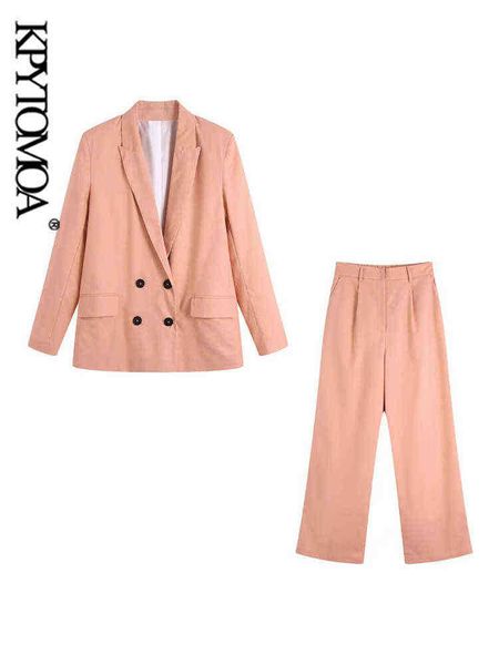 

suit kpytomoa women fashion front buttons linen blazer jacket and high elastic, White;black