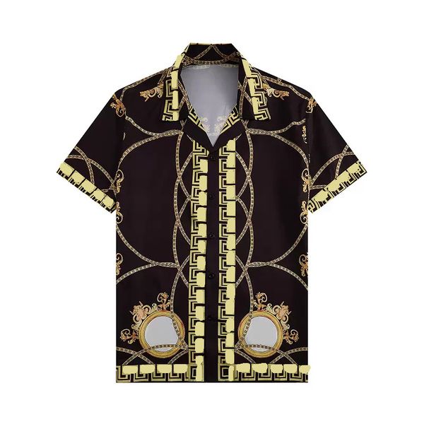 

23ss designer shirt mens button up print bowling shirt hawaii floral casual shirts men slim fit short sleeve dress hawaiian t-shirt tx1f, White;black