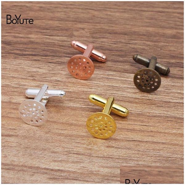 

cuff links 20 pieces/lot metal brass 12mm french cufflinks base diy hand made cuff links jewelry accessories drop delivery tie clasps dhype, Silver