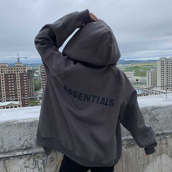 

hoodies hweatshirts fog essentials couple sweatshirt hoodie high street fashion brand loose men's and women's cardigan zipper autu, Black