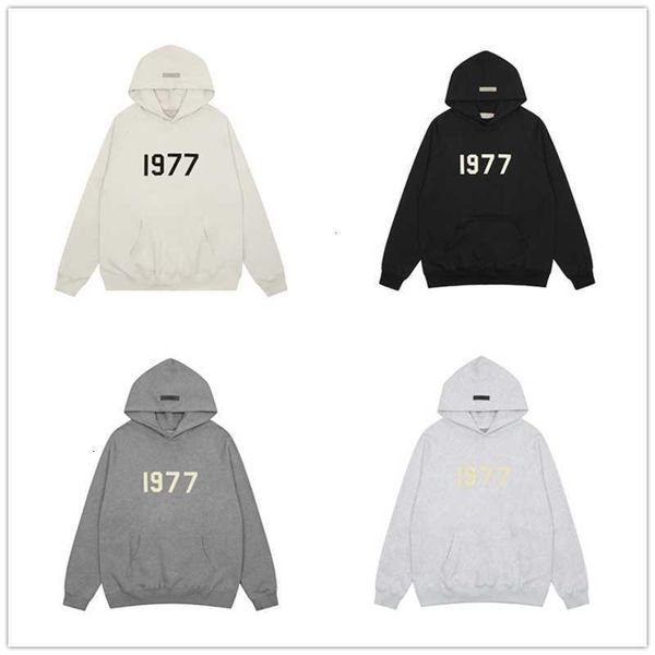 

hoodies hweatshirts fear of for men ss22 double track essential flocking 1977 high street sweater, Black