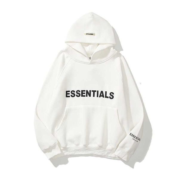 

hoodies hweatshirts f og multi thread essentials glued letter sweater hoodie plush coat, Black