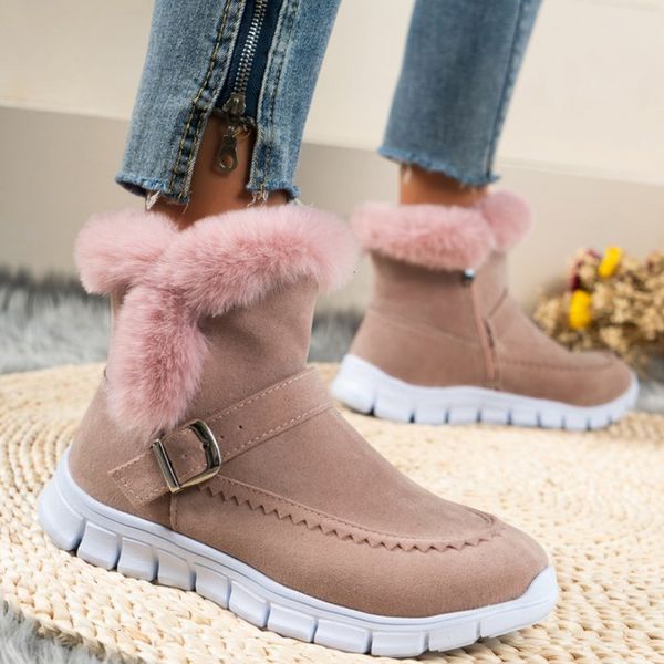 

boots snow for women casual shoes velvet padded cotton winter flat nonslip comfortable footwear warm 221126, Black