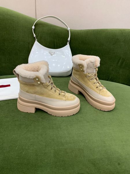 

high heeled martin boots autumn winter coarse heel women shoes desert boot real leather zipper letter lace up fashion lady heels large size, Black