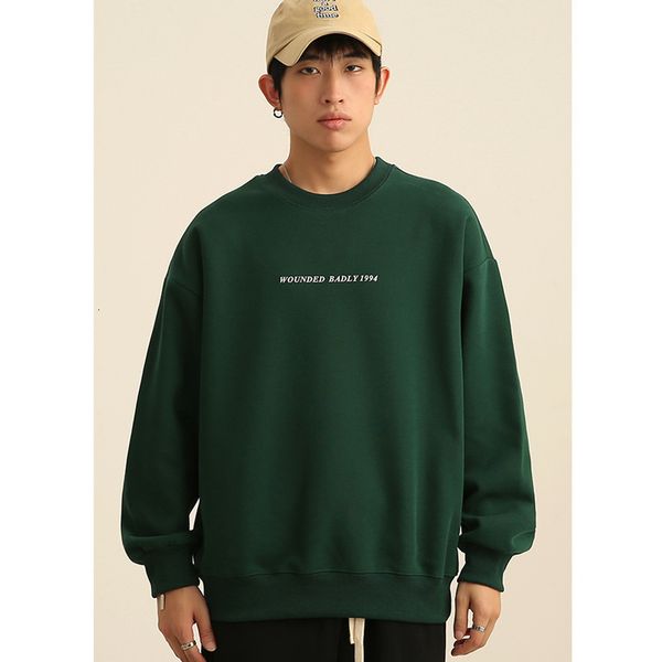 

men's jackets men clothing pattern recreational loose trend versatile sweater long sleeve letter printing plush blue blouse autumn 2211, Black;brown
