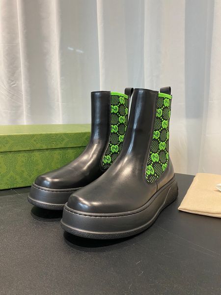 

2023 men designers rois boots man ankle martin booties and nylon boot military inspired combat bootss bouch attached to the ankle large size, Black