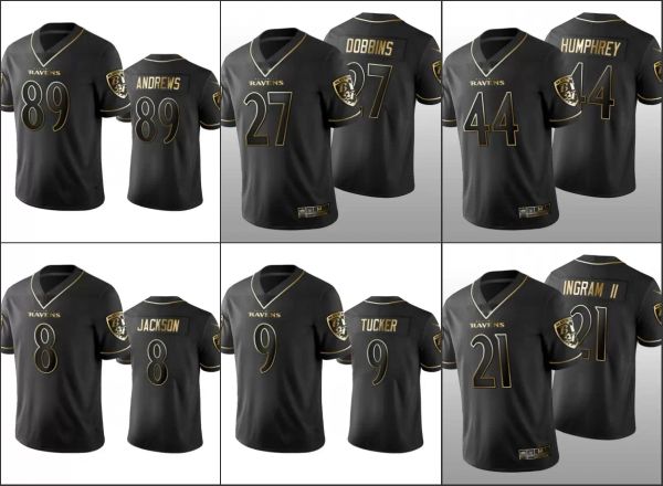 

jersey baltimore''ravens''men #8 lamar jackson 27 j.k. dobbins 21 mark ingram 9 justin tucker''nfl'', Black