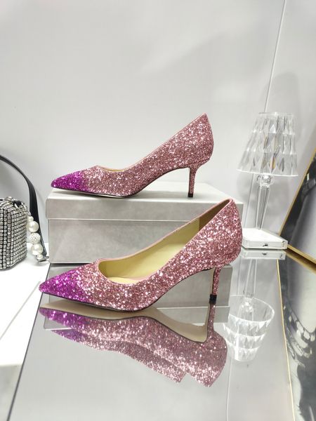 

2023 designer sandals pumps crystal high-heeled shoes sequins with box luxury women high heels aveline sandal with asymmetric grosgrain mesh, Black