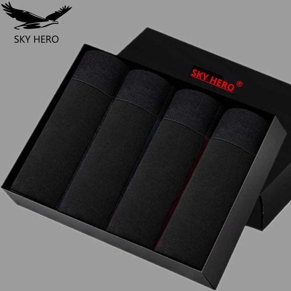 

men's cotton underwear boxer shorts 4 pieces/batch, Black;white