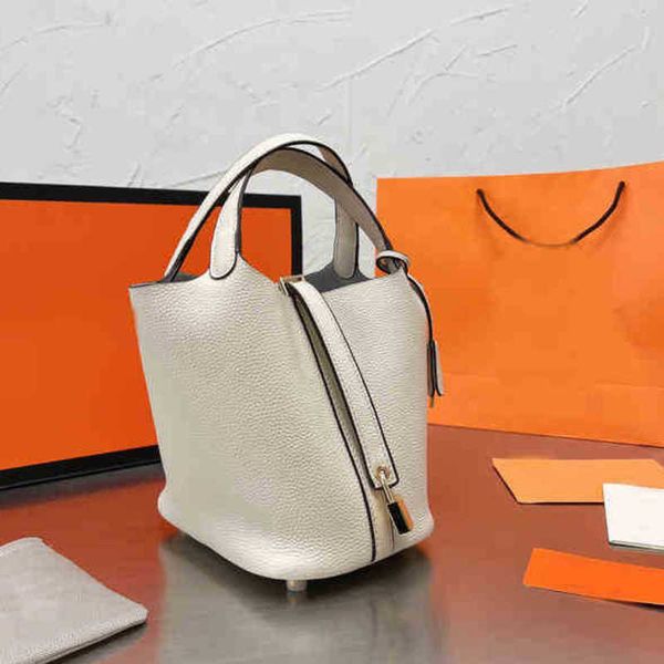 

shoulder bags crossbody bucket layer cowhide food basket tote allmatch handbag leather womens purses