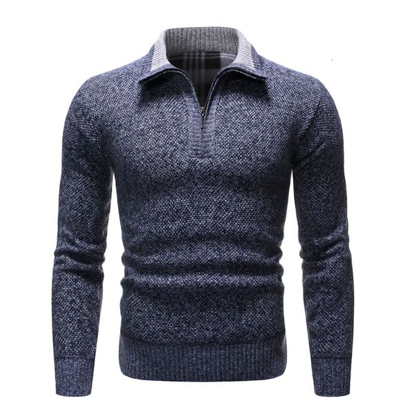 

men's sweaters clothes for men winter casual sweaters men autumn half high collar zippers warm fleece pullovers mens thick warm knitted, White;black