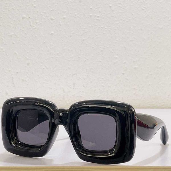 

black sunglasses lw40098i mens and womens oval acetate fibre stereoscopic frame fashion classic trend brand glasses outdoor driving uv400 de, White;black
