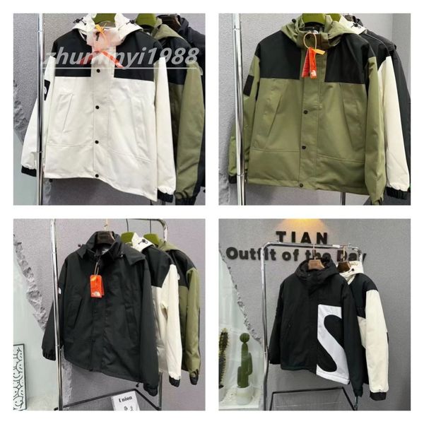 

men jackets mens tech fleece coat autumn winter warm jacket plus velvet outerwear three in one style windproof coats sport mountain clothes, Blue;black