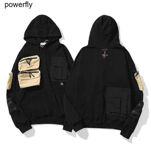 

men's hoodies designer sweatshirts travis mens sweater wind cotton sweatshirt men women fashion streetwear hoodie, Black