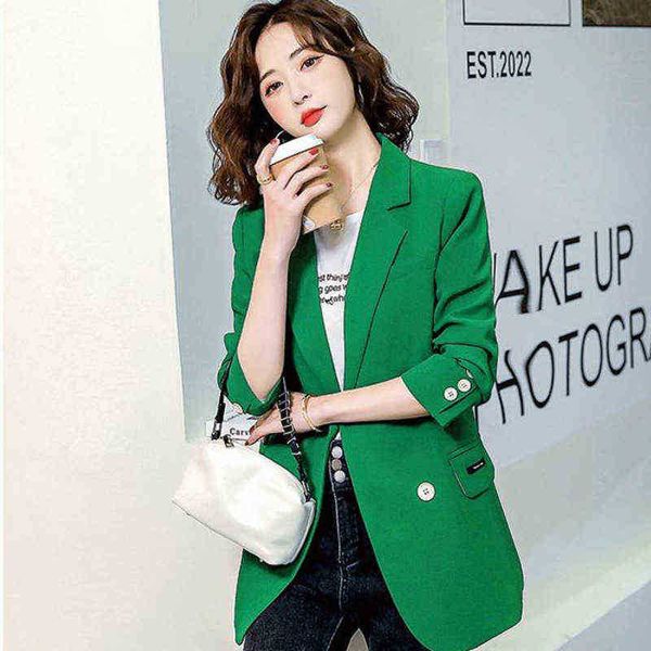 

women blazer longsleeved solid color simple fashionable classic chic solid color office ladies elegant blazer 2022 j220813, White;black