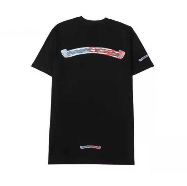 

luxury fashion men's t shirt ch brand tees men women sanskrit letter couple t-shirt sweatshirt horseshoe flower short sleeve polos cro, White;black