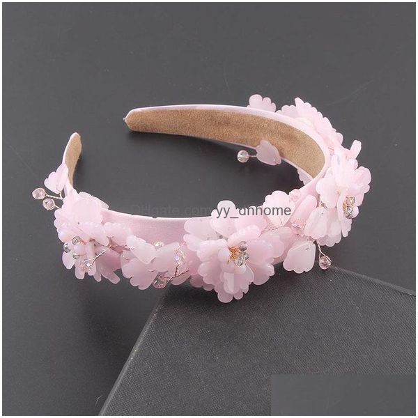 

headbands transparent crystal flower particles fashion headband ladies gift hair accessories drop delivery jewelry hairjewelry dhdsm, Silver