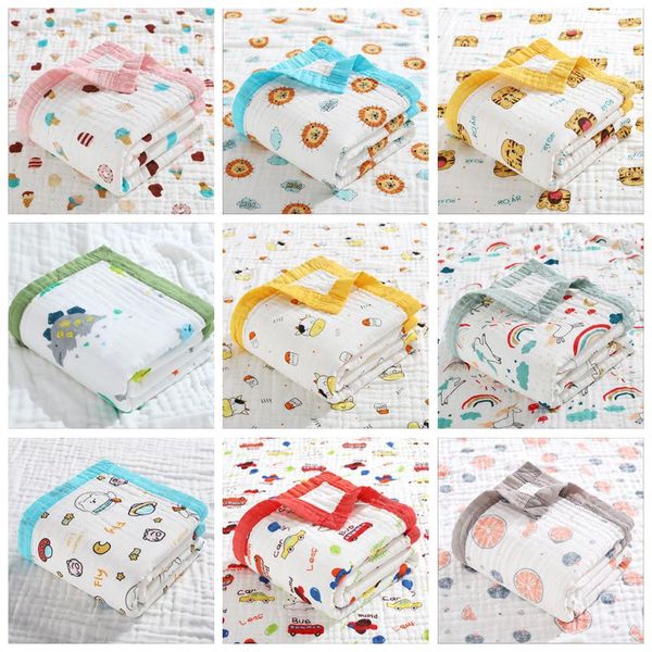 

baby swaddle swaddling blankets newborn gauze cotton wraps toddler summer bath towels 6 layer crib sheet stroller cover quilt changing pad c