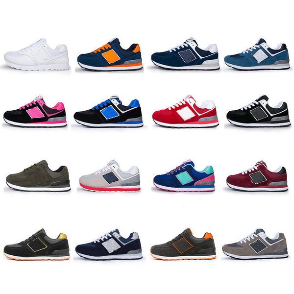 

the new 574 men's and women's running shoes casual sneakers black marble gray burgundy cloud white midnight navy rose pink 574s me