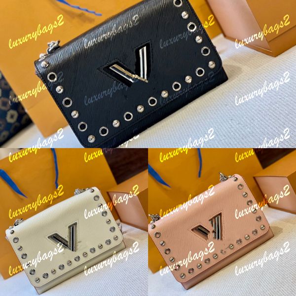 

5a twist shoulder bags designers chian message bag classic flap handbags crossbody bags 23cm genuine leather 3 colors luxurious women design