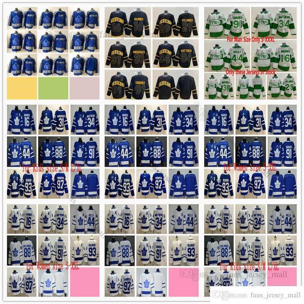 

embroidery ice hockey jerseys 16 mitchell marner 17 wendel clark 31 frederik andersen 34 auston matthews 36 jack campbell morgan rielly nick, Black;red