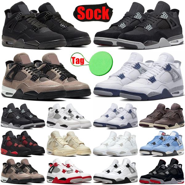 

jumpman 4 4s mens womens basketball shoes military black cats canvas sail white oreo university blue a ma maniere midnight navy trainers