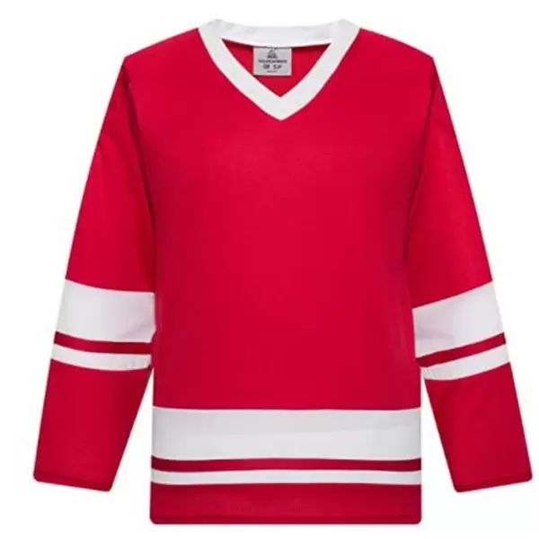 

wholesale men blank ice hockey jerseys practice shirts good quality 007, Black;red