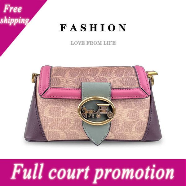 

luxury designer bags 2022 new color contrast crossbody small bag foreign fashion shoulder horse drawn car chain women's