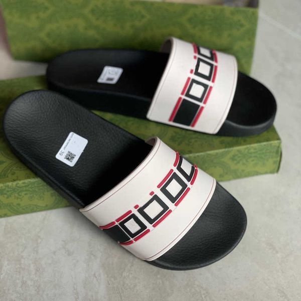

2021 designer rubber slides flat sandals for mens women tiger bee flowers fashion classic original sandal summer beach slipper with box, Black