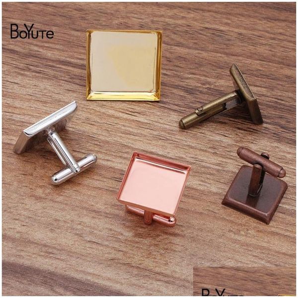 

cuff links 20 pieces/lot 16182025mm square cufflink blanks tray bezel diy hand made metal french cuff links settings drop delivery j dhenv, Silver